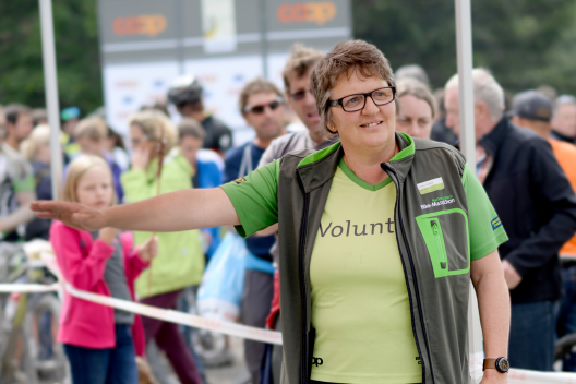 Voluntari beim Nationalpark Bike-Marathon.