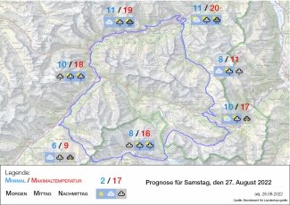 Wetterprognose für den 27. August (Stand 26.8.)