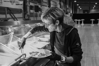 Verpflegung für Teilnehmer beim Nationalpark Bike-Marathon im Unterengadin.