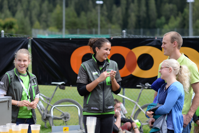 Voluntari beim Nationalpark Bike-Marathon.