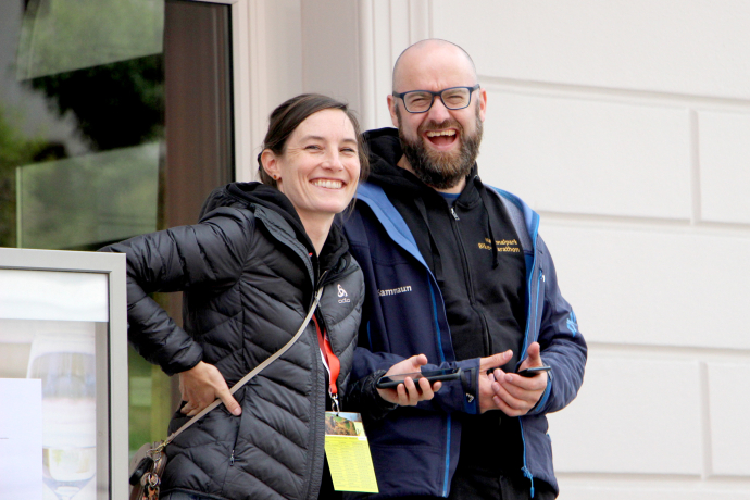 Voluntari beim Nationalpark Bike-Marathon.